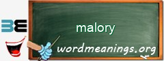 WordMeaning blackboard for malory